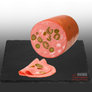 MORTADELLE AVEC OLIVES TRANCHES